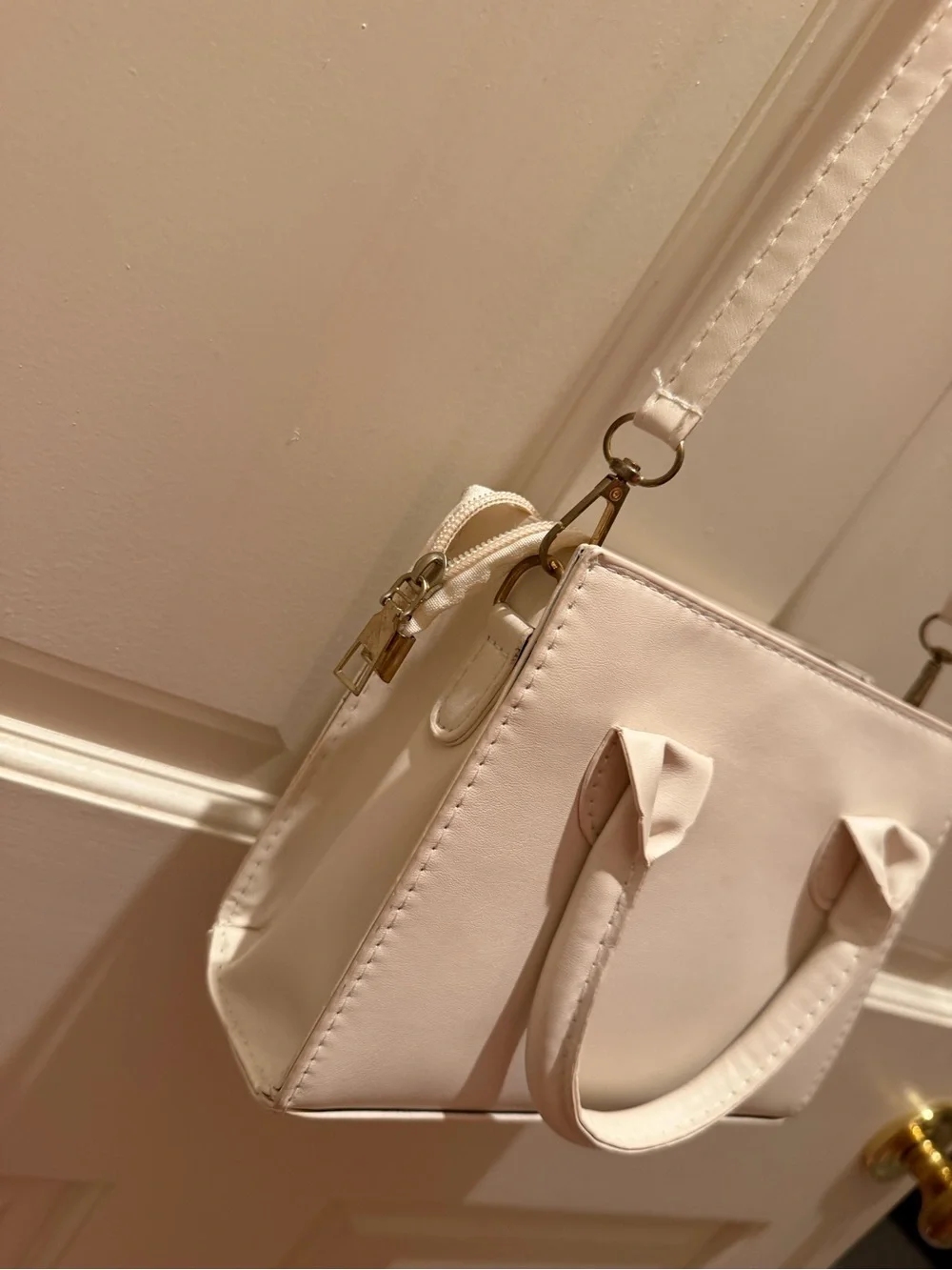 Off white clutch crossbody purse